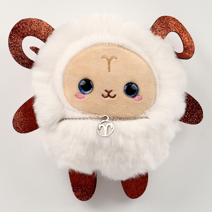 Мягкая игрушка &mdash; Зодиак &laquo;Создай своё украшение. Овен&raquo;, с кулоном