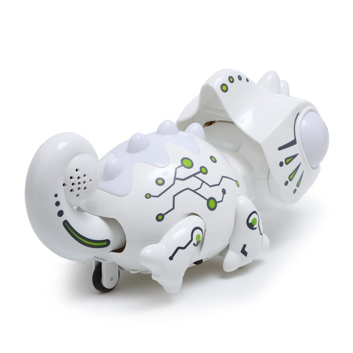 Робот &laquo;Хамелеон&raquo; IQ BOT, на пульте управления, интерактивный: звук, свет, на батарейках