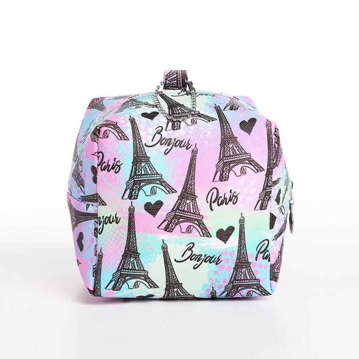 Косметичка-монетница на молнии, цвет розовый/разноцветный