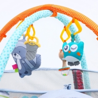 Развивающий коврик 3 в 1 &laquo;Енот&raquo;, 68х68 см, 30 цветных шариков, 5 игрушек, Крошка Я