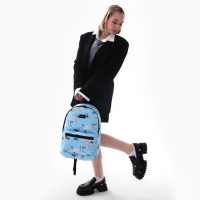 Рюкзак школьный текстильный &laquo;Ангелы&raquo;, 42х14х28 см, цвет голубой