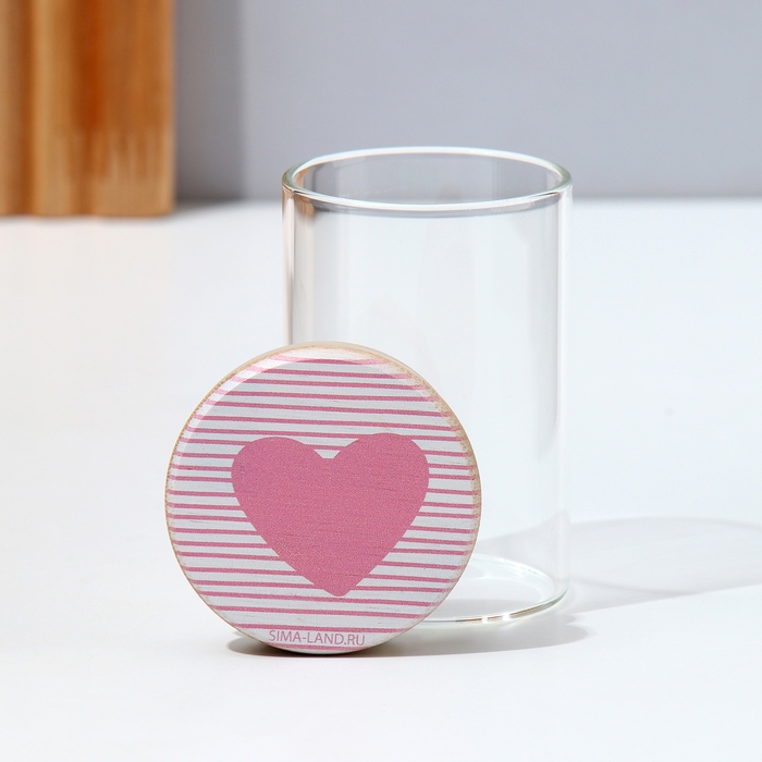 Банка для хранения сыпучих продуктов и круп &laquo;Готовь с любовью&raquo;, 100 мл