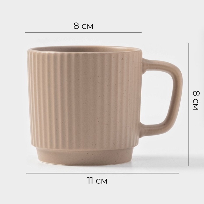 Набор кружек Magistro Jarwah Lausanne, 240 мл 7,8×8 см, 2 шт, фарфор, бежевый Набор кружек Magistro Jarwah Lausanne, 240 мл 7,8×8 см, 2 шт, фарфор, бежевый