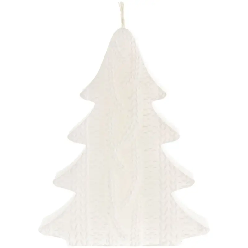 Свеча Kniteam, елка, белая