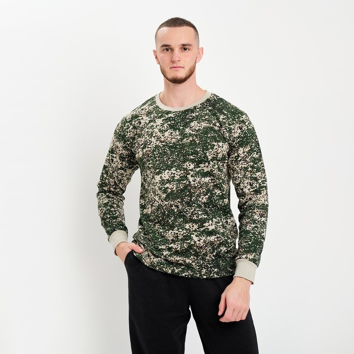 Лонгслив мужской, цвет зелёный камуфляж/пиксель МИКС, размер 54 Лонгслив мужской, цвет зелёный камуфляж/пиксель МИКС, размер 54