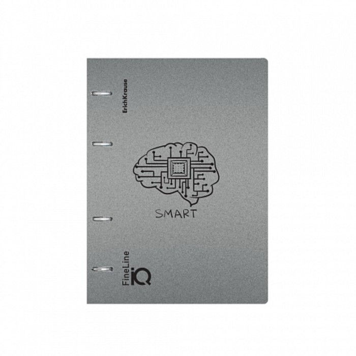 Тетрадь на кольцах, 100 листов в клетку, ErichKrause IQ FineLine Life Style, пластиковая обложка, блок офсет 100% белизна, МИКС