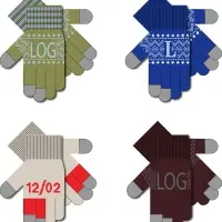 Сенсорные перчатки на заказ Guanti Tok, полушерсть, размер S/M