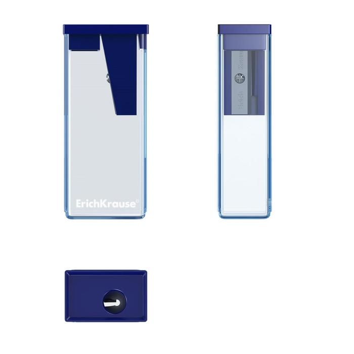 Точилка 1 отверстие ErichKrause City, с контейнером, отверстие диаметром 8 мм, в блистере, микс Точилка 1 отверстие ErichKrause City, с контейнером, отверстие диаметром 8 мм, в блистере, микс