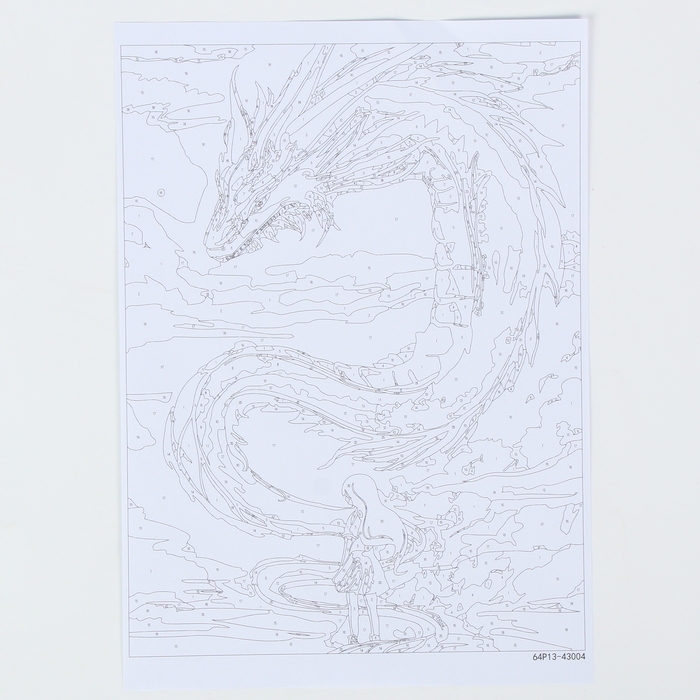 Картина по номерам с подрамником &laquo;Дракон в небе&raquo;, 30 х 40 см