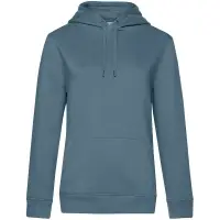 Толстовка с капюшоном женская Queen, серо-синяя, размер XS Толстовка с капюшоном женская Queen, серо-синяя, размер XS