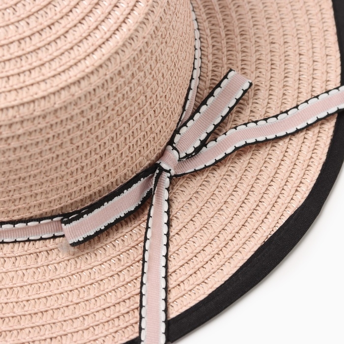 Шляпа для девочки MINAKU Шляпа для девочки MINAKU "Леди", размер 52-54, цвет розовый
