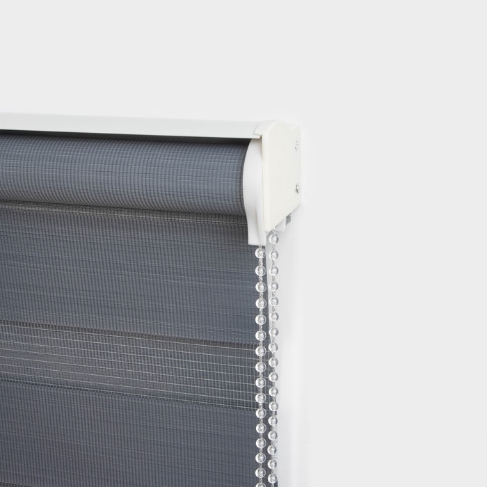 Штора рулонная &laquo;День-ночь&raquo;, 120&times;180 см (с учётом креплений 3,5 см), цвет серый