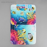 Набор ковриков для ванной и туалета Доляна «Аквариум», 2 шт: 79×50, 50×39 см Набор ковриков для ванной и туалета Доляна «Аквариум», 2 шт: 79×50, 50×39 см