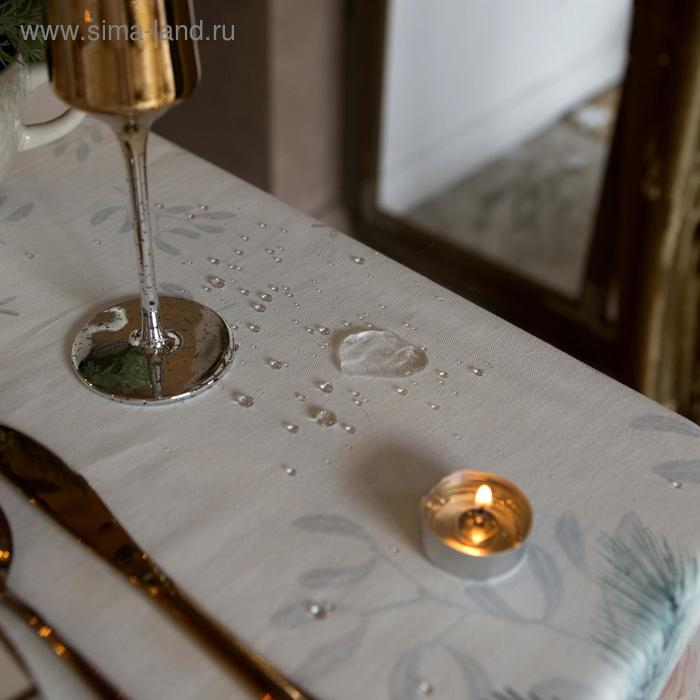 Скатерть "Этель" Christmas flowers 149х220см с ГМВО, 100%хл, 190г/м2