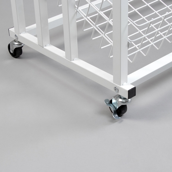 Стойка под зонты, разборная, 3 наклонные корзины, 3 яруса, 60&times;40&times;150 см, цвет белый