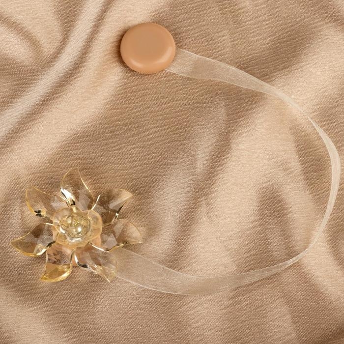 Подхват для штор &laquo;Ветерок&raquo;, d = 6 см, цвет бежевый