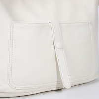 Сумка-тоут на молнии, 2 наружных кармана, цвет белый Сумка-тоут на молнии, 2 наружных кармана, цвет белый