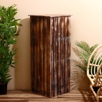 Стеллаж угловой "Бали стайл" 40х40х105 см, дерево албезия, светло-коричневый