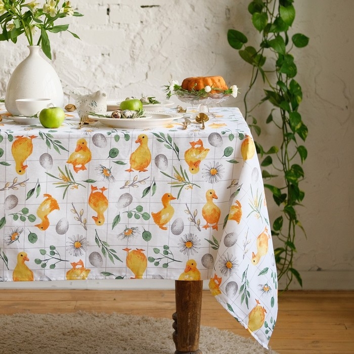 Скатерть Доляна Duckling 149х250 см, 100% хлопок, рогожка 164 г/м2 Скатерть Доляна Duckling 149х250 см, 100% хлопок, рогожка 164 г/м2