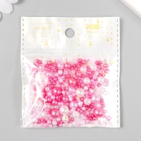 Бусины для творчества пластик "Круглые. Ассорти розовое" d=3-8 мм, набор 10 гр Бусины для творчества пластик "Круглые. Ассорти розовое" d=3-8 мм, набор 10 гр