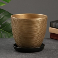 Горшок цветочный "Амелия" золотой, 2,4 л Горшок цветочный "Амелия" золотой, 2,4 л