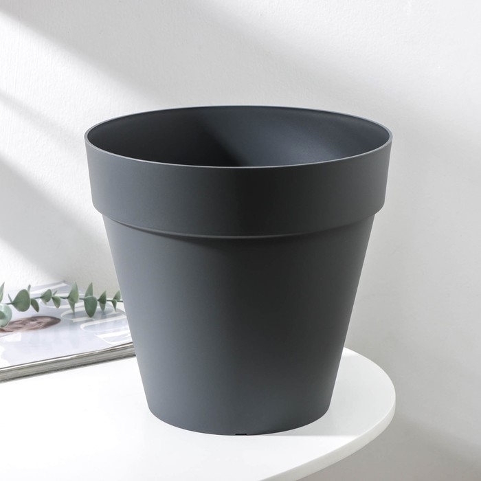 Кашпо для цветов со вставкой Tarragon, 7 л, d=25 см, h=23 см, цвет серый Кашпо для цветов со вставкой Tarragon, 7 л, d=25 см, h=23 см, цвет серый