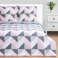 Постельное бельё Этель Евро Pink illusion 200х217 см, 220х240 см, 70х70 см - 2 шт, бязь 125 г/м2 Постельное бельё Этель Евро Pink illusion 200х217 см, 220х240 см, 70х70 см - 2 шт, бязь 125 г/м2