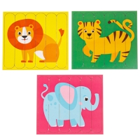 Головоломка. Собери 6 картинок &laquo;Африка&raquo;, двусторонние палочки