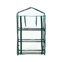 Парник-стеллаж, 3 полки, 110 &times; 40 &times; 65 см, металлический каркас d = 16 мм, чехол плёнка 80 мкм, Greengo