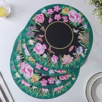 Салфетки сервировочные на стол Доляна &laquo;Роуз&raquo;, 4 шт, d=38 см