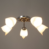 Люстра Оникс 5х15Вт E27 хром 52х52х15см BayerLux