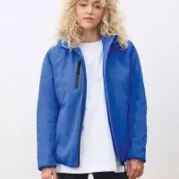 Куртка софтшелл с капюшоном женская Falcon Women, черная, размер M