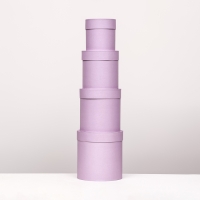 Набор шляпных коробок 4 в 1 "Светлая сирень" 20 × 20 х 20 ‒13 × 13 см Набор шляпных коробок 4 в 1 "Светлая сирень" 20 × 20 х 20 ‒13 × 13 см