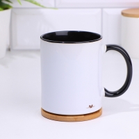 Кружка именная, сублимация "Глебушек", дно черного цвета