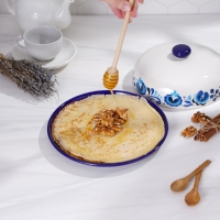 Блинница Доляна «Свиристель», d=23 см, цвет белый Блинница Доляна «Свиристель», d=23 см, цвет белый