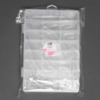 Органайзер для рукоделия, со съёмными ячейками, 24 отделения, 19,5 × 13,5 × 3,5 см, цвет прозрачный Органайзер для рукоделия, со съёмными ячейками, 24 отделения, 19,5 × 13,5 × 3,5 см, цвет прозрачный