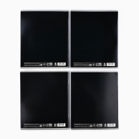 Тетрадь А5, 96 л на скрепке, 4 шт  &laquo;Черные тетради&raquo; МИКС