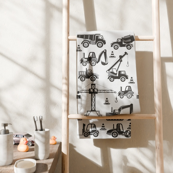 Полотенце махровое Этель "Транспорт", 70х130 см, 100% хлопок, 420гр/м2