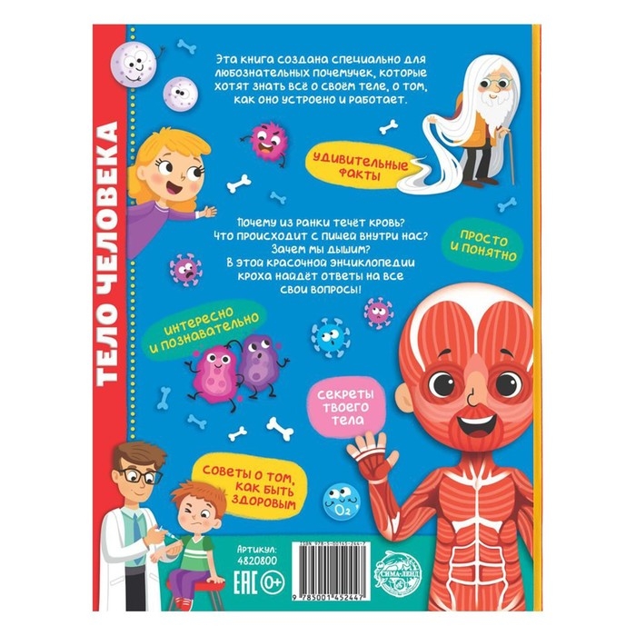 Энциклопедия в твёрдом переплёте «Тело человека», 48 стр. Энциклопедия в твёрдом переплёте «Тело человека», 48 стр.