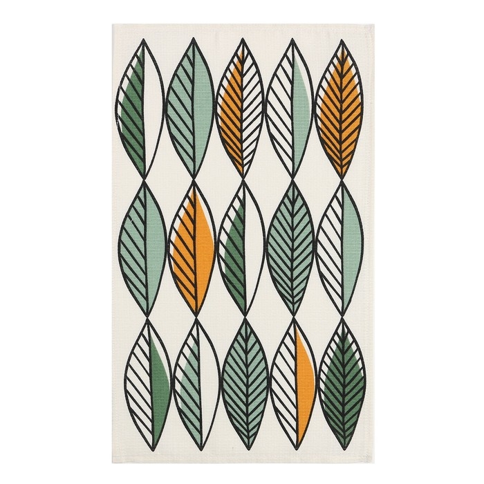 Набор полотенец Доляна "Будь позитивным" 28х46 см - 4 шт, 100% хлопок, вафля 160 г/м2