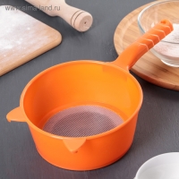 Сито для просеивания с ручкой &laquo;Ушки&raquo;, d=15,5 см, цвет МИКС