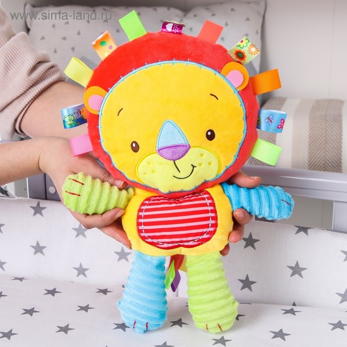 Подвеска - погремушка &laquo;Львенок&raquo;, с пищалкой, на кроватку, коляску, Крошка Я