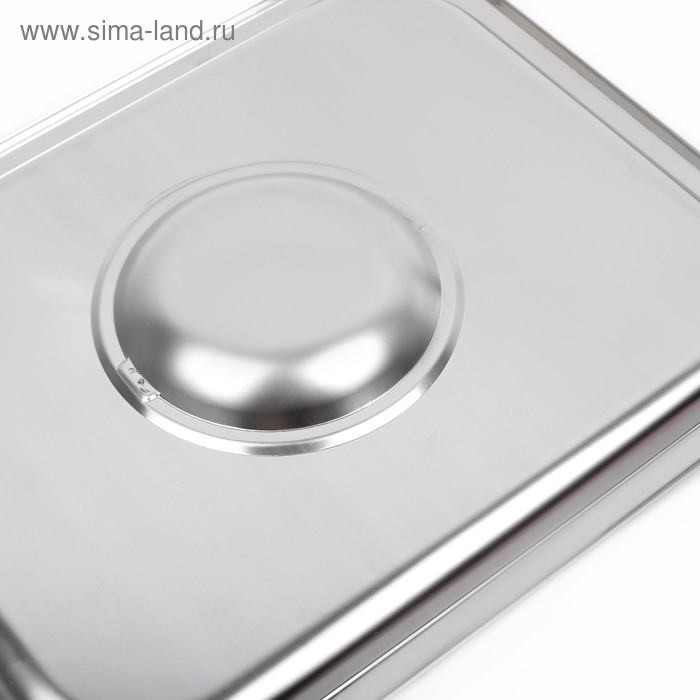 Крышка из нержавеющей стали к гастроемкости 1/2, 32,5&times;26,5 см, толщина 0,8 мм