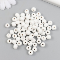 Бусины для творчества дерево "Белые" d=0,8 см набор 20 гр Бусины для творчества дерево "Белые" d=0,8 см набор 20 гр