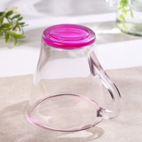 Кружка стеклянная &laquo;Джем&raquo;, 250 мл, цвет красный