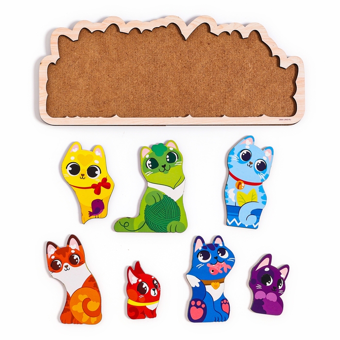 Головоломка деревянная для детей &laquo;Котики&raquo;