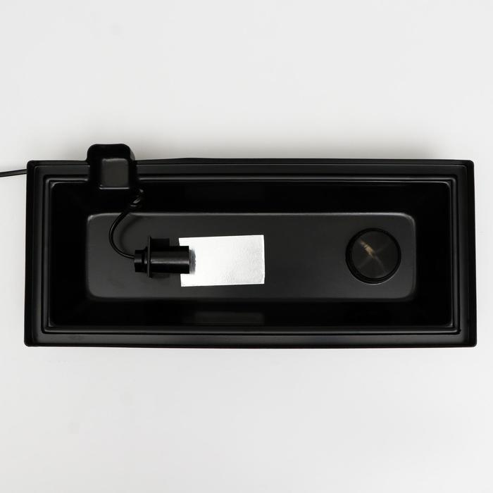 Аквариум Прямоугольный Аквариум Прямоугольный "Атолл" с крышкой, 20 литров, 38 х 19 х 28/33 см, чёрный