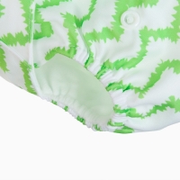 Многоразовый подгузник &laquo;Зигзаги&raquo;, 3-15 кг, цвет зеленый, Крошка Я