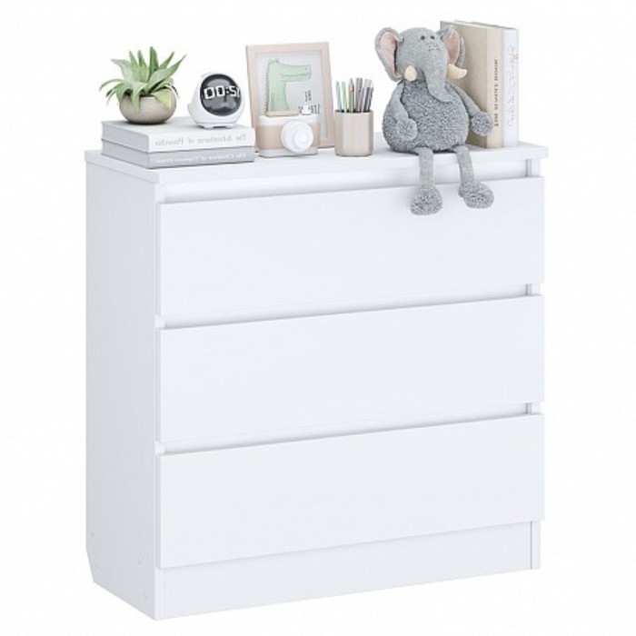 Комод детский Polini kids, 80х35х80 см., 3 ящика, цвет белый