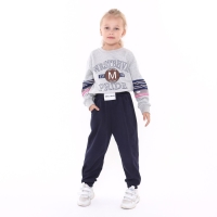 Брюки спортивные для девочек, цвет тёмно-синий, рост 86-92 см